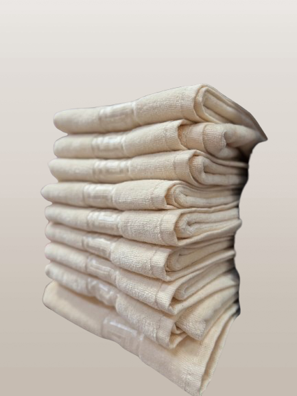 Set 3 Prosoape Baie, Bumbac 100%, 50x90cm, Crem-ZP09