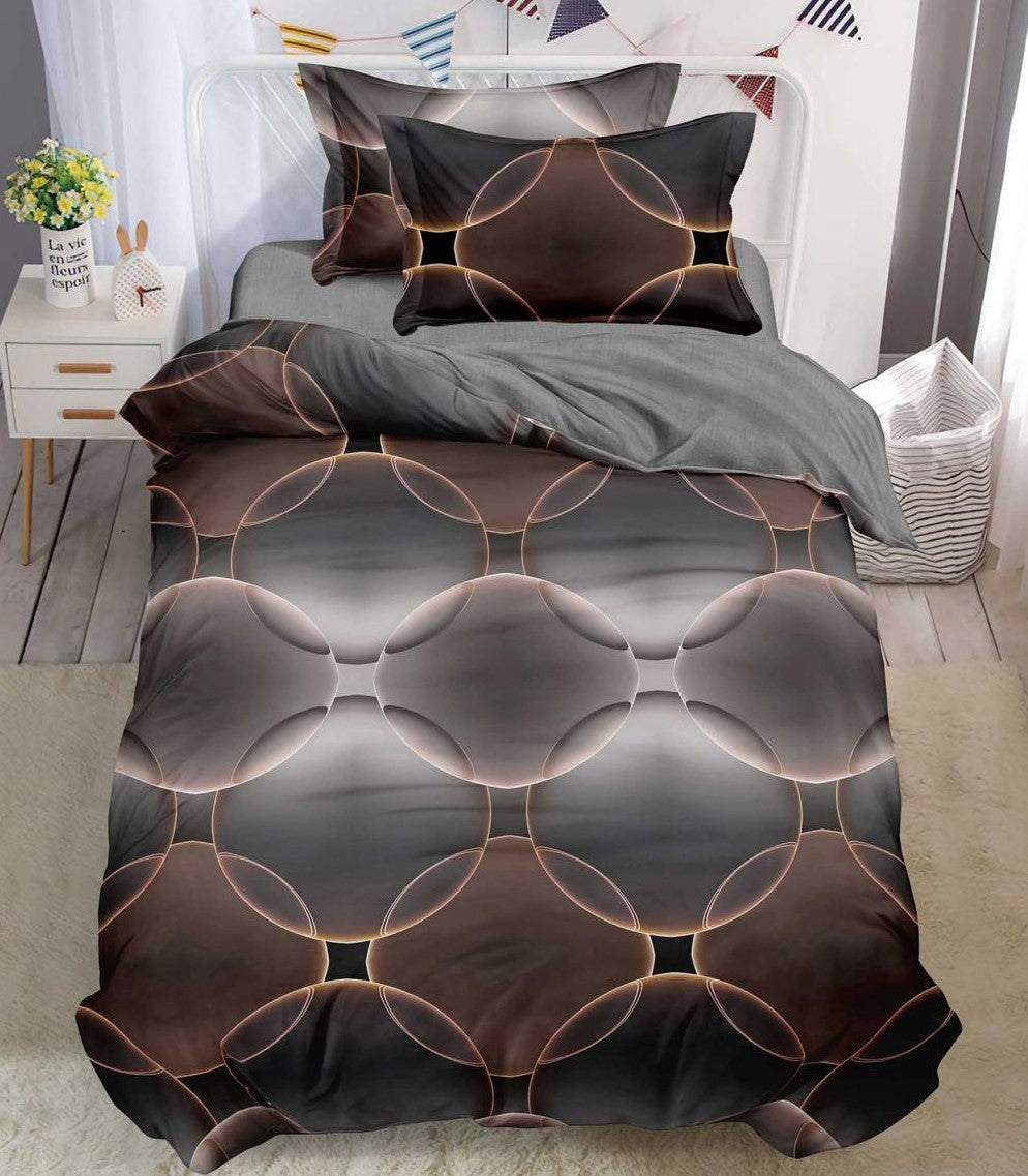 Lenjerie Finet 4 Piese 1 Persoana, cu Elastic, Geometric Abstract-V10736