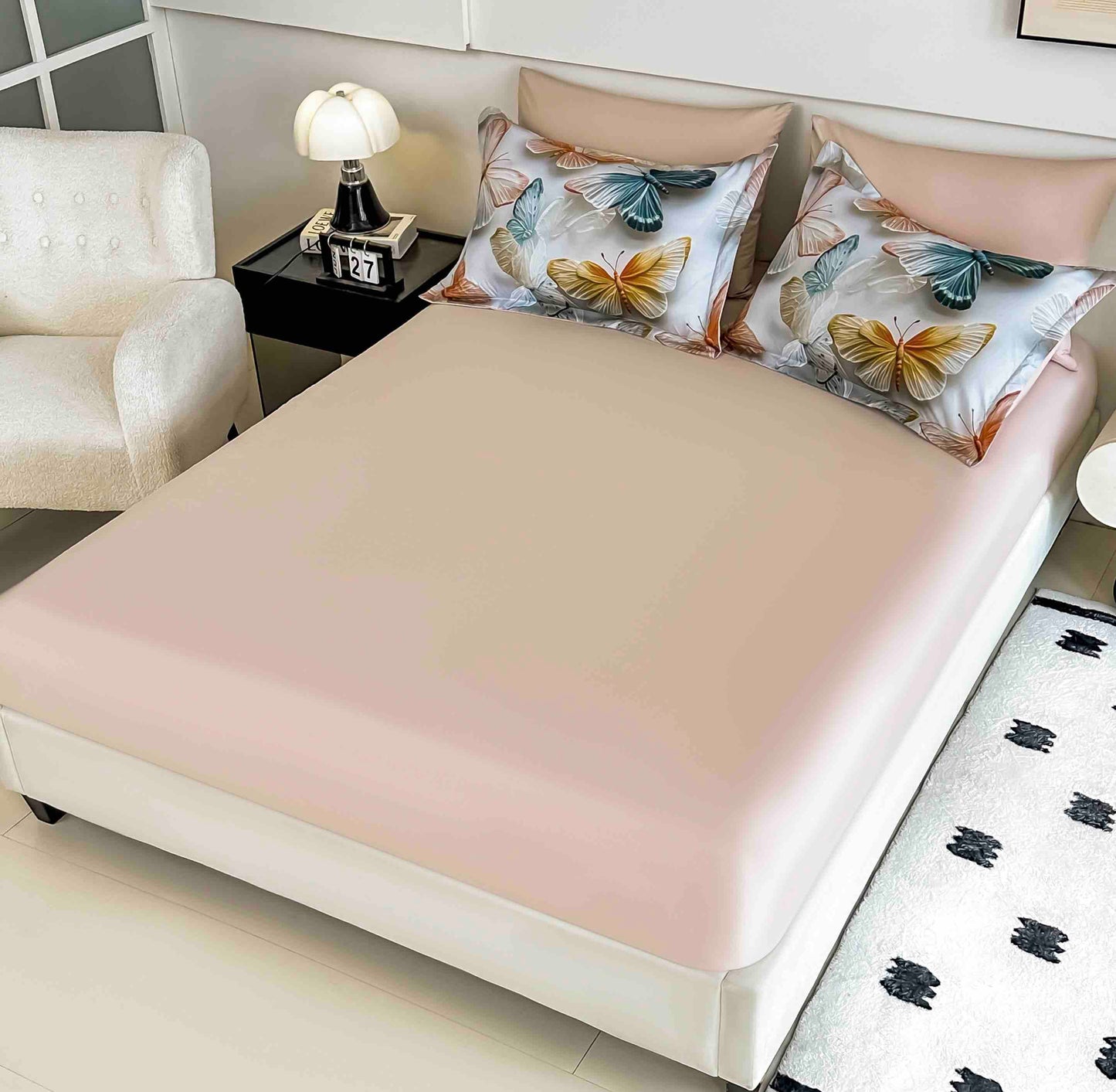 Lenjerie 5D Finet, 4 Piese, 1 Persoana, cu Elastic, Imprimeu Digital Identic cu Poza-C9782