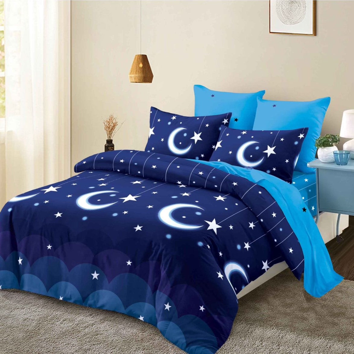 Lenjerie Pat Dublu din Finet Superior, 6 Piese, cu Elastic-P9355