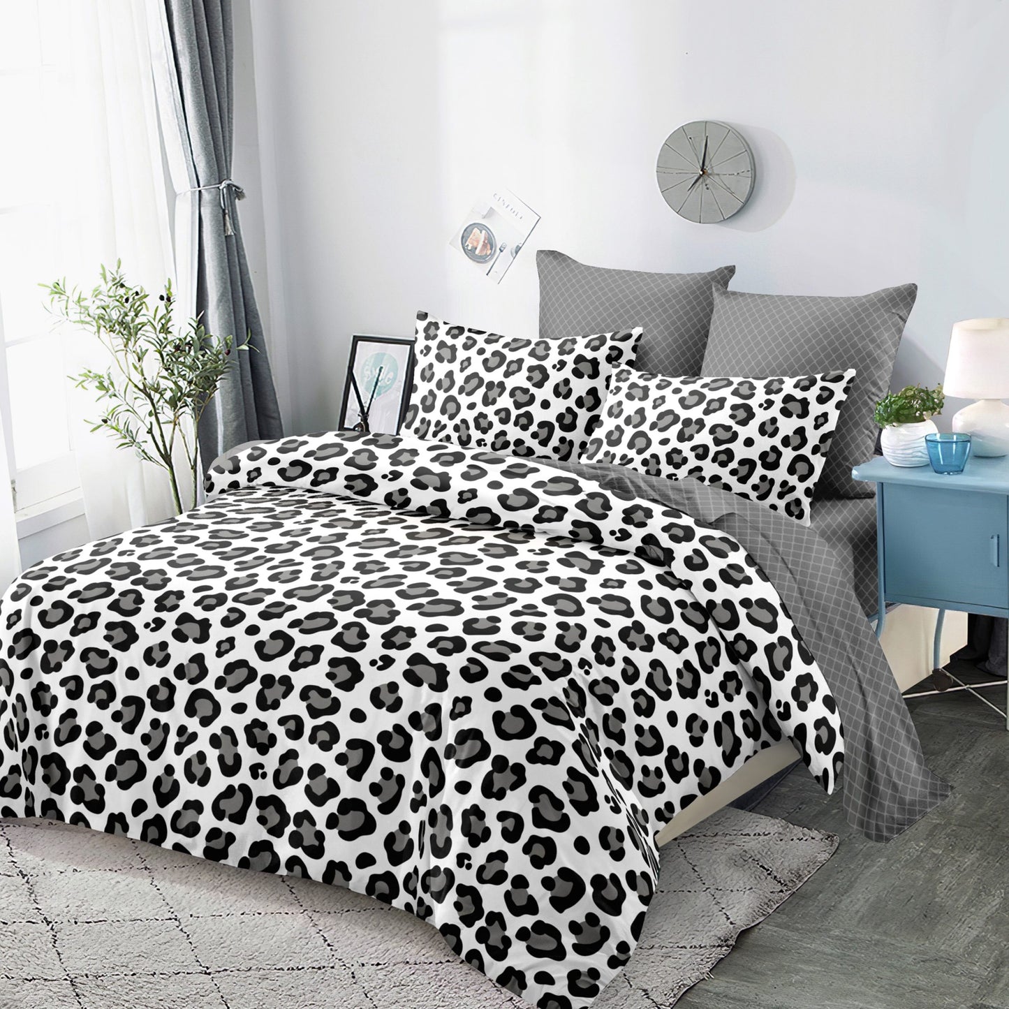 Lenjerie Pat Dublu din Finet Superior, 6 Piese, cu Elastic-P9435