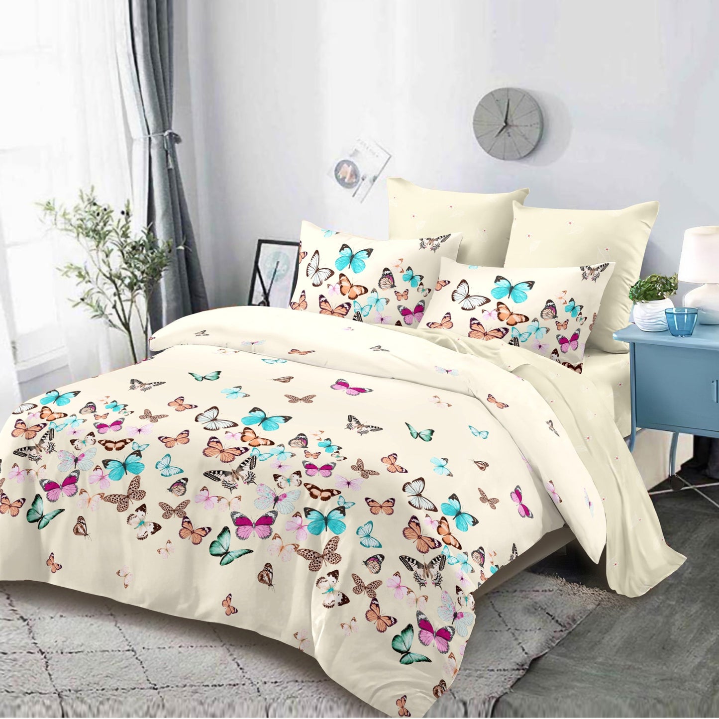 Lenjerie Pat Dublu din Finet Superior, 6 Piese, cu Elastic-P9438