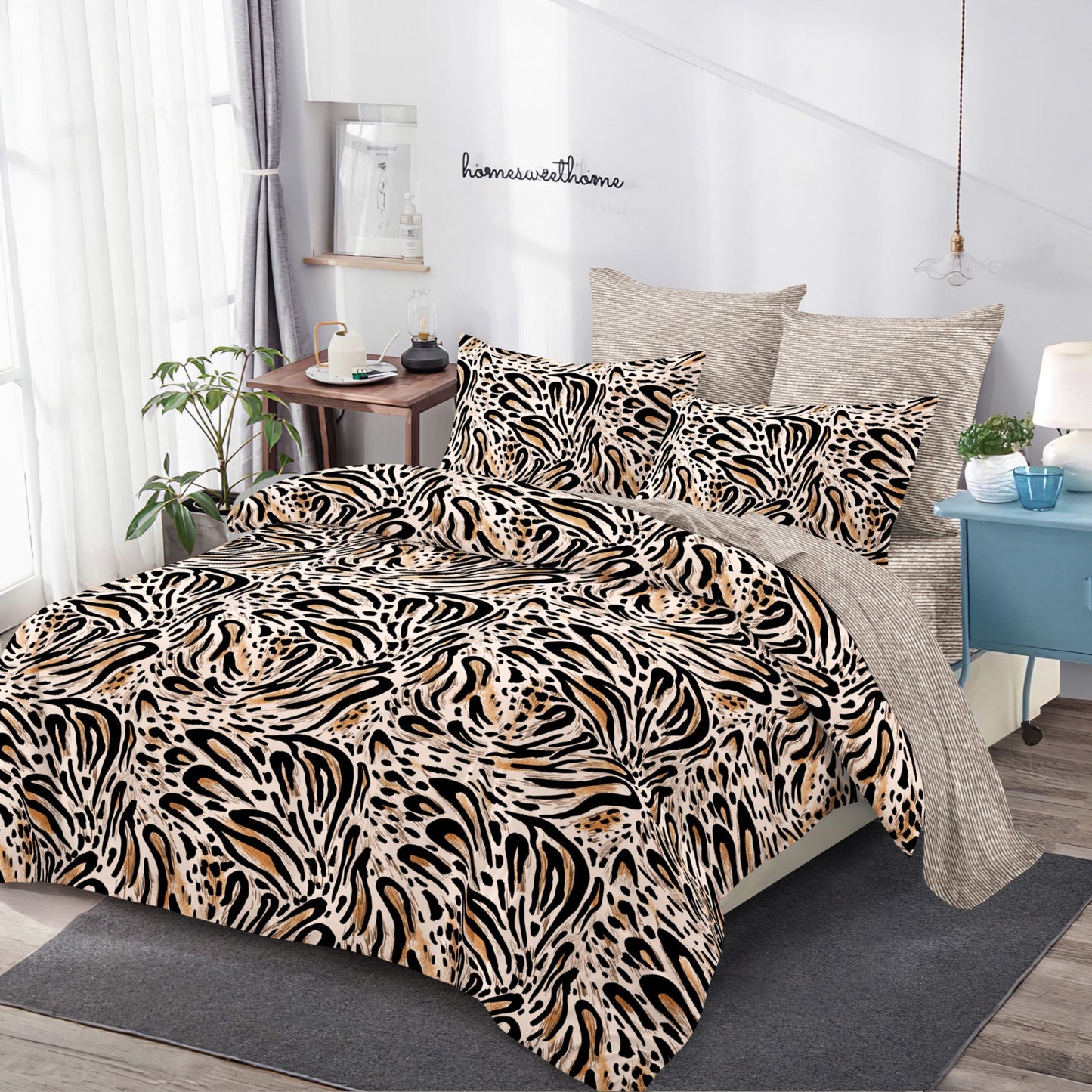 Lenjerie Pat Dublu din Finet Superior, 6 Piese, cu Elastic-P9440