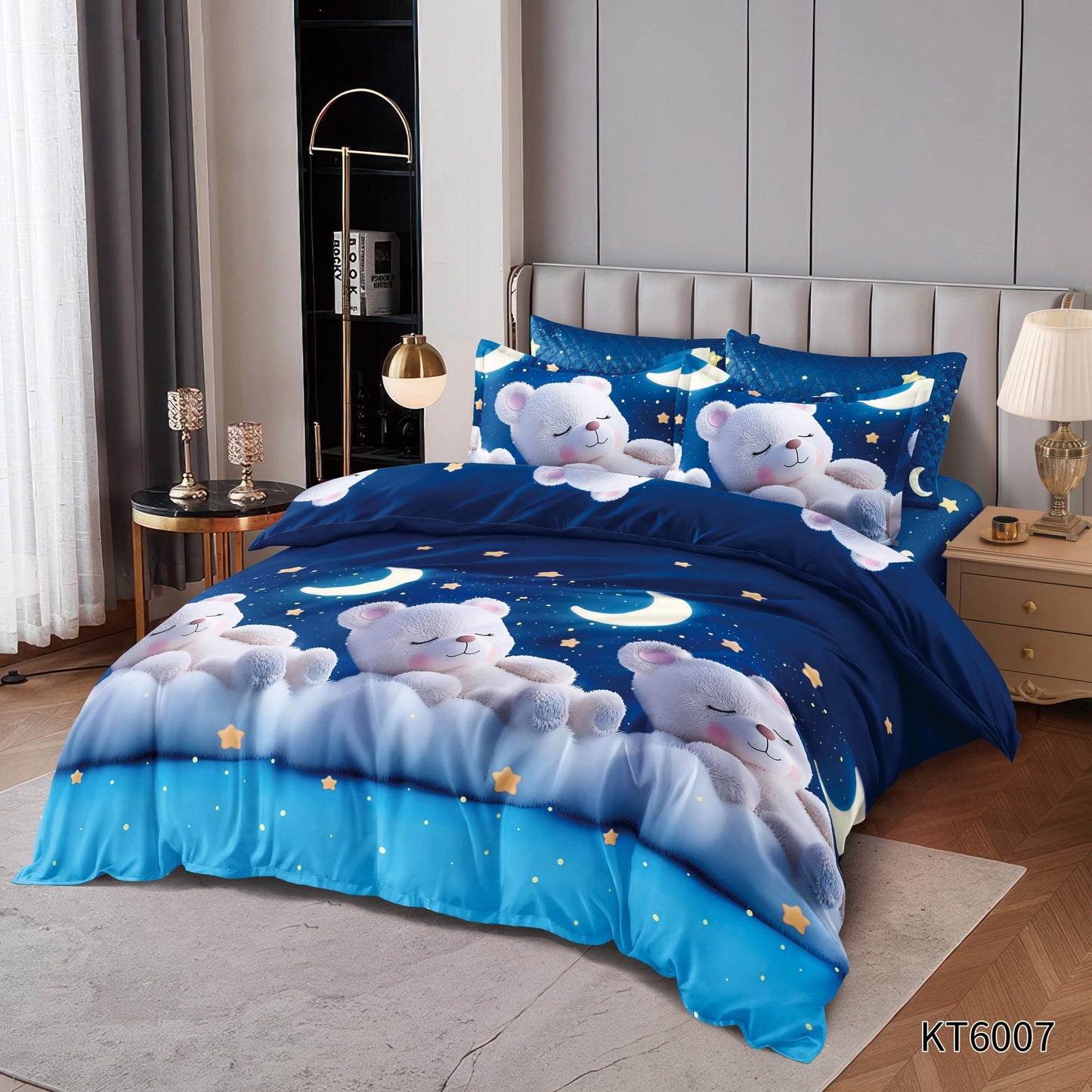 Lenjerie Finet 6 Piese, cu Elastic, Imprimeu Animat 3D, Ursuleti-P8774