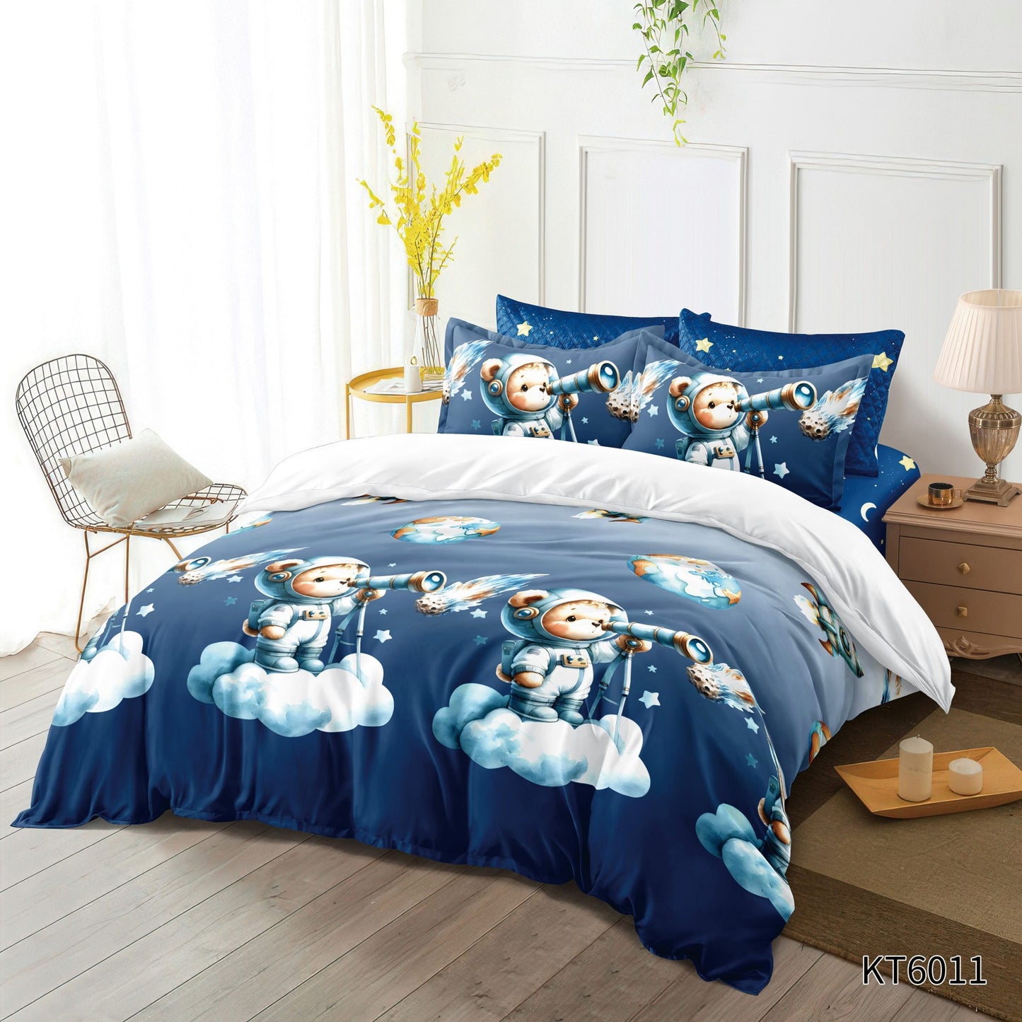 Lenjerie Finet 6 Piese, cu Elastic, Imprimeu Animat 3D, Ursuleti-P8777