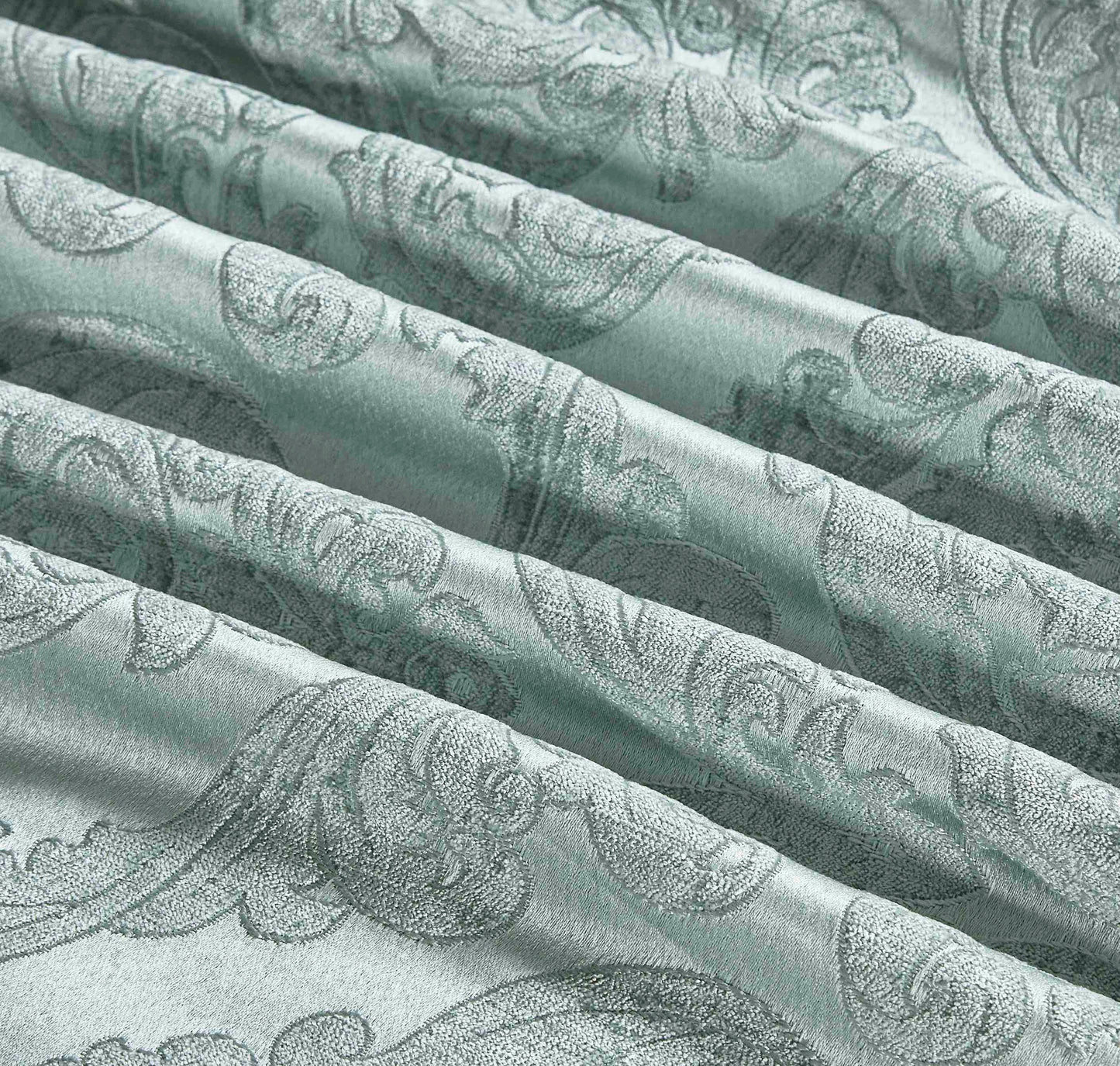 Lenjerie Jacquard Luxury cu Pilota Inclusa, Cearceaf pat cu Elastic, 7 piese, Verde