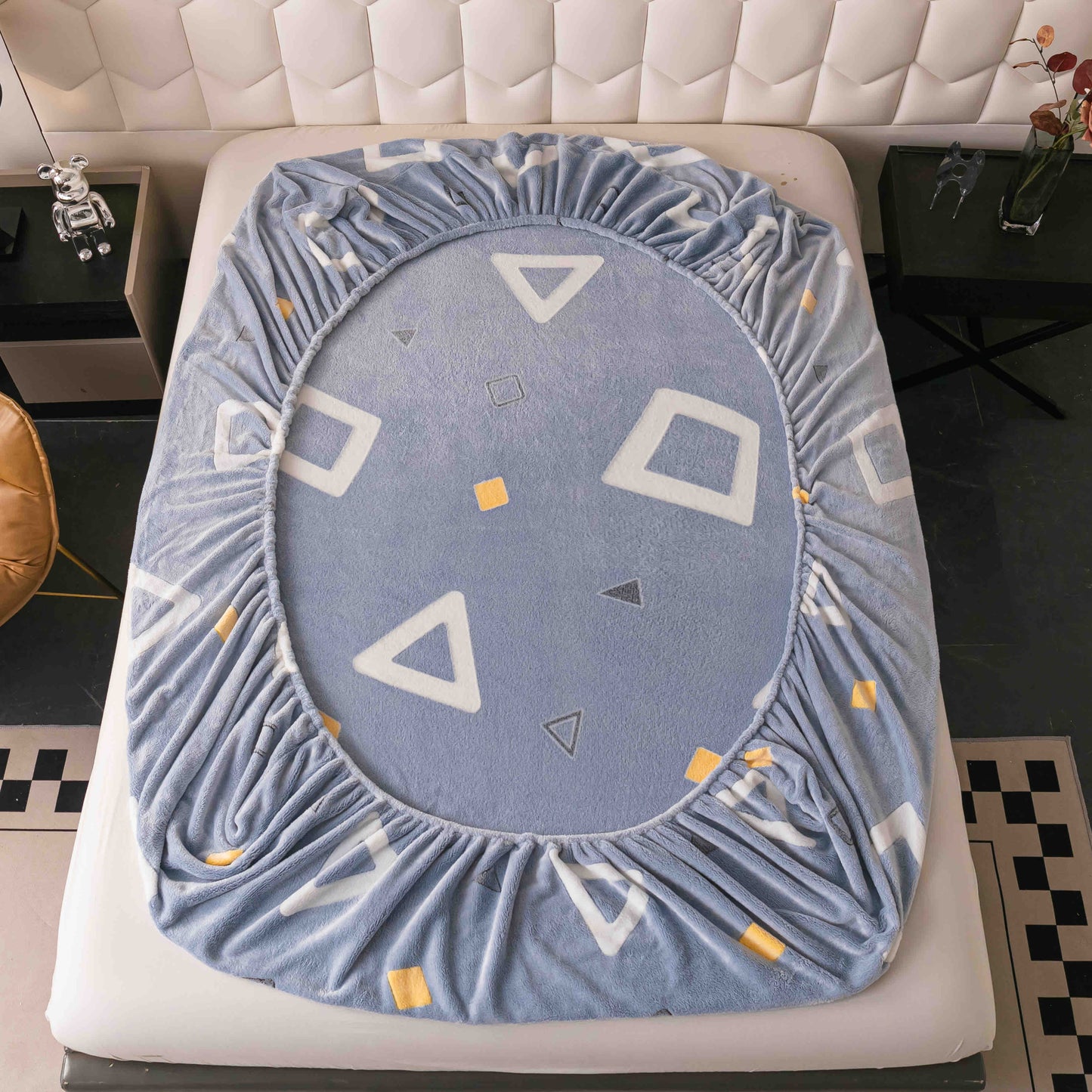 Husa Cocolino cu Elastic+2 Fete de Perna, Trunghiuri-C9951