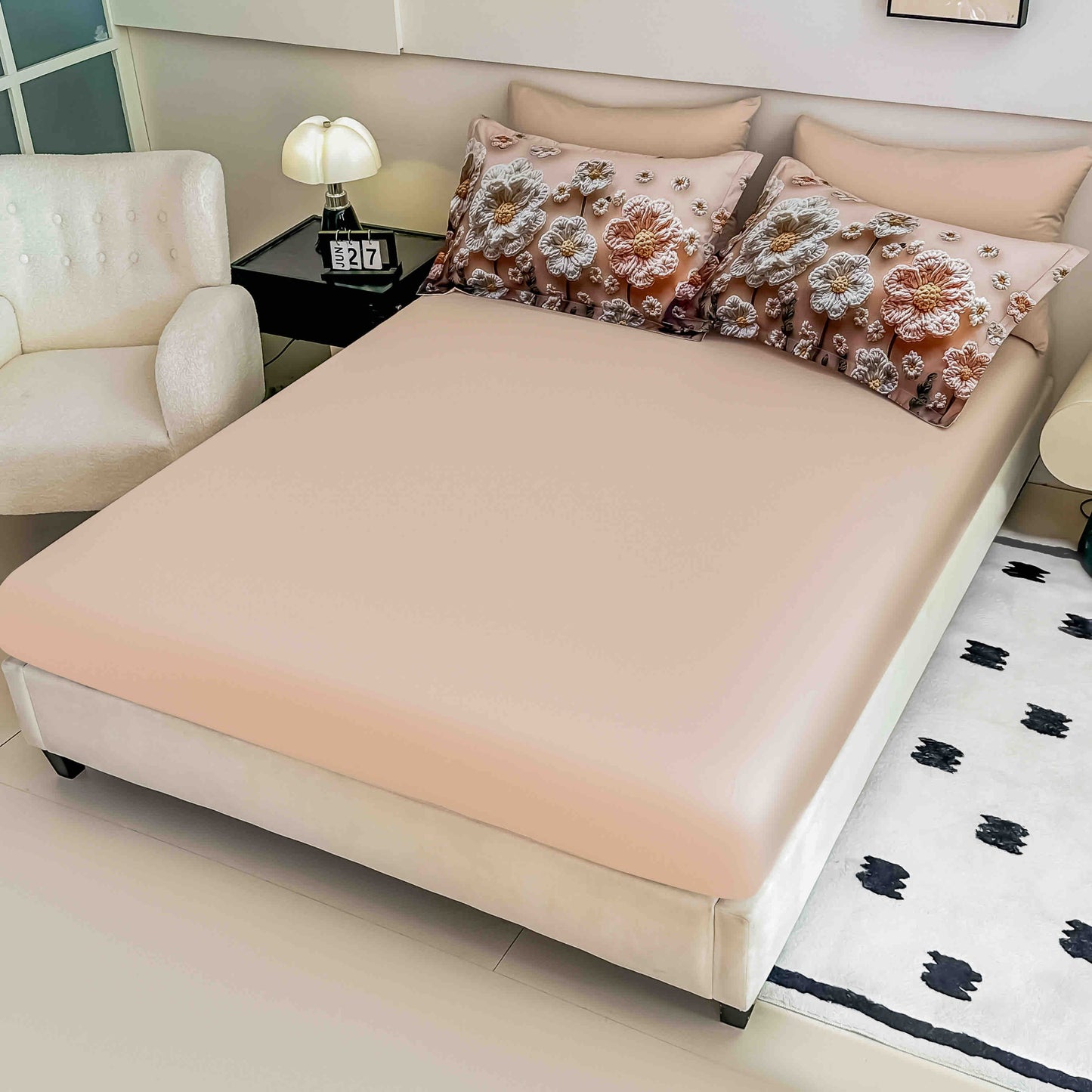 Lenjerie 5D Finet 6 Piese, cu Elastic, Imprimeu Digital Identic cu Poza, Flori-C9666