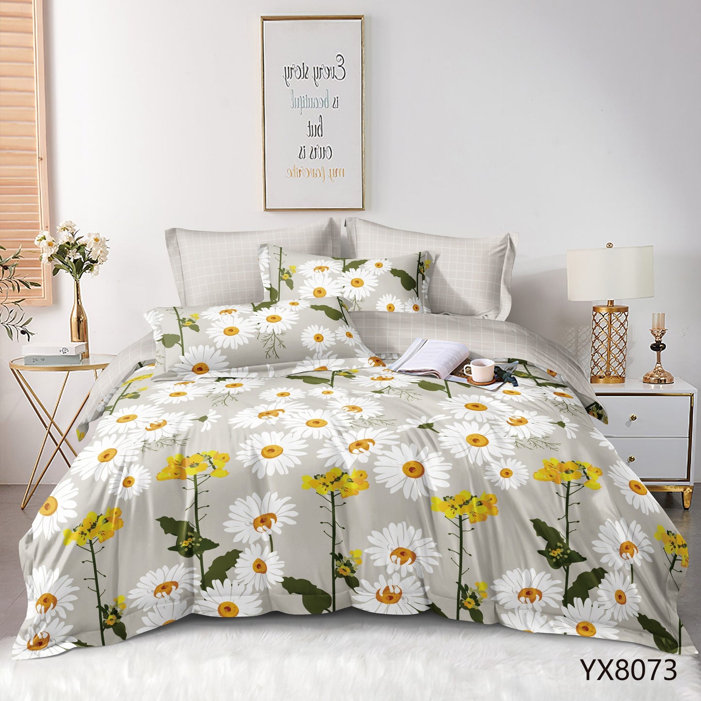 Lenjerie Finet 4 Piese 1 Persoana, Floricele-P11374