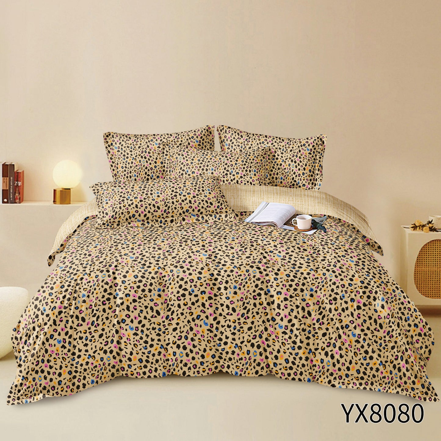 Lenjerie Finet 4 Piese 1 Persoana, Animal Print-P11379