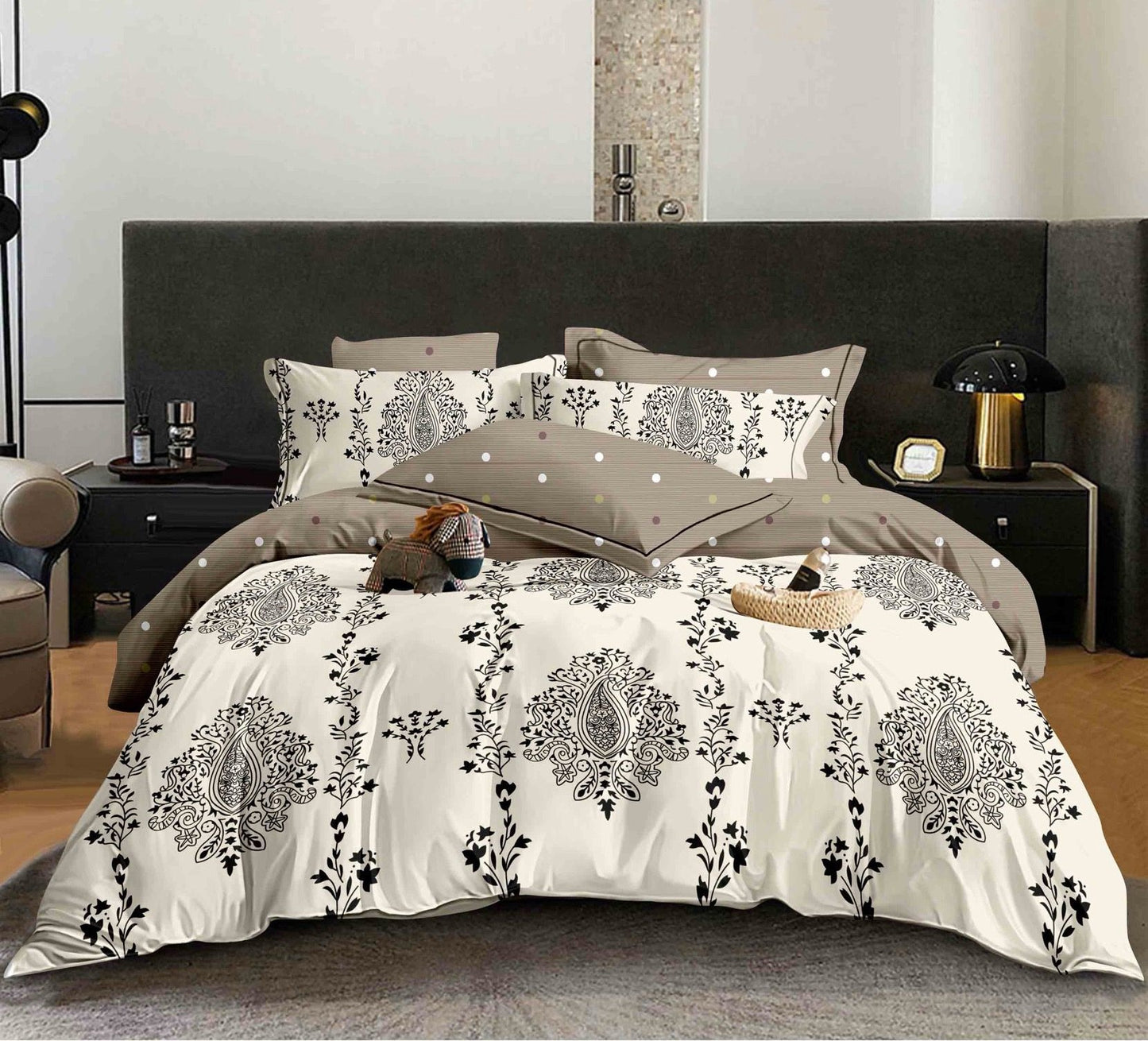 Lenjerie Pat Dublu din Finet, 6 Piese, Traditional-D8585