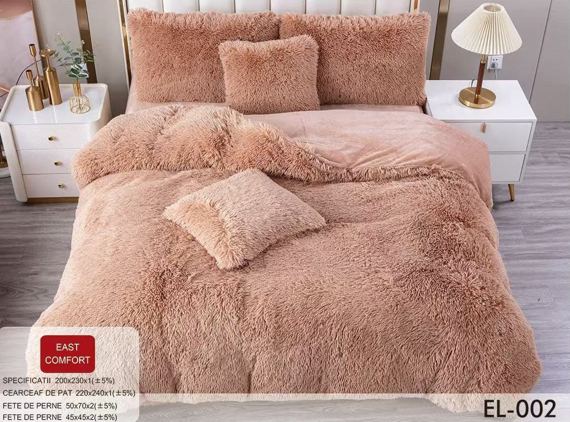 Lenjerie Cocolino Fluffy Pufoasa, 6 Piese, Bej-D8897