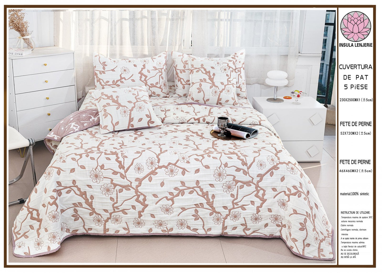 Cuvertura 5 Piese Matlasata, cu 2 Fete, din In-A6184