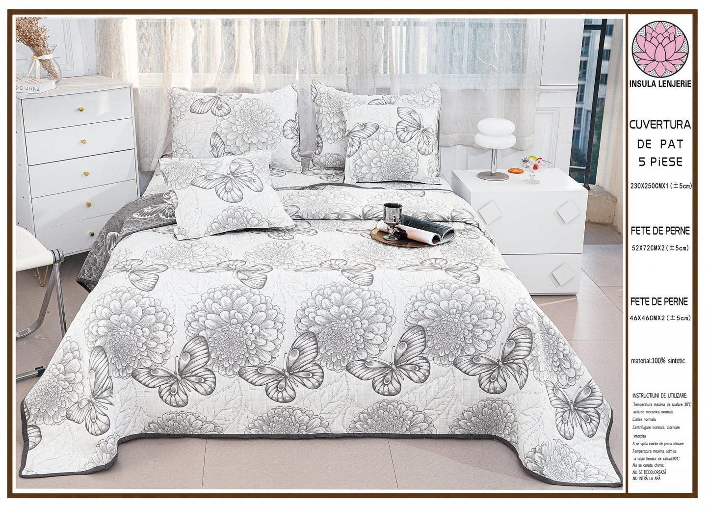 Cuvertura 5 Piese Matlasata, cu 2 Fete, din In-A6198