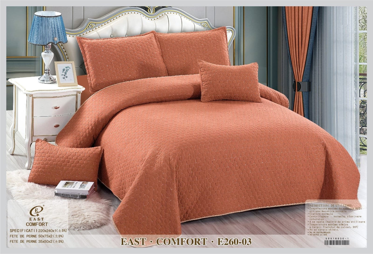 Cuvertura 5 Piese Matlasata, din Bumbac cu In-D3423