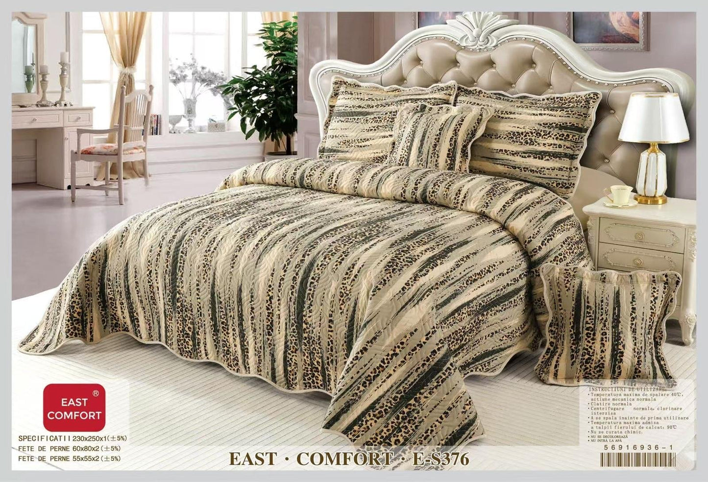 Cuvertura de Pat, 5 piese, Animal Print-D7579