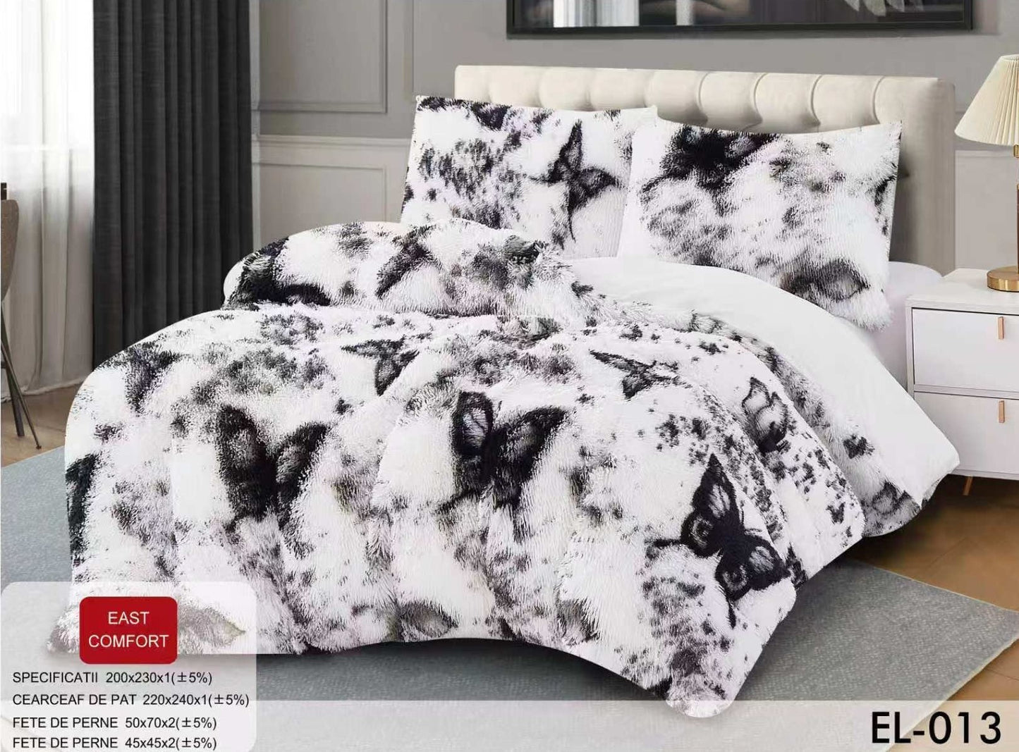 Lenjerie Cocolino Fluffy Pufoasa, 6 Piese, Fluturi-D8891