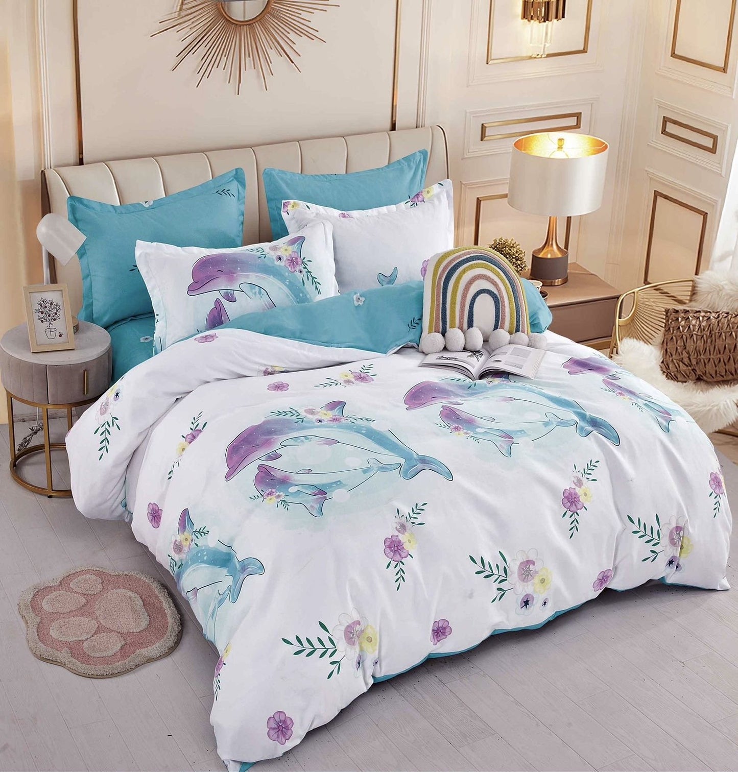 Lenjerie Finet 4 Piese 1 Persoana, Delfini-C5551