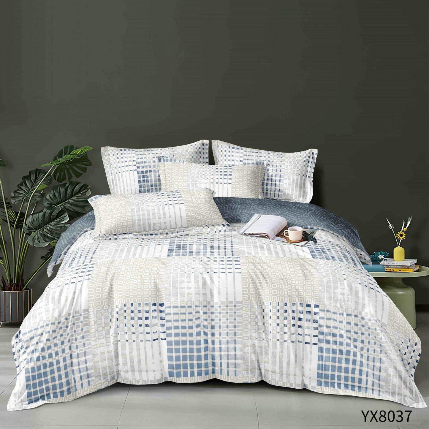 Lenjerie Finet 4 Piese 1 Persoana, cu Elastic, Patratele-P8480