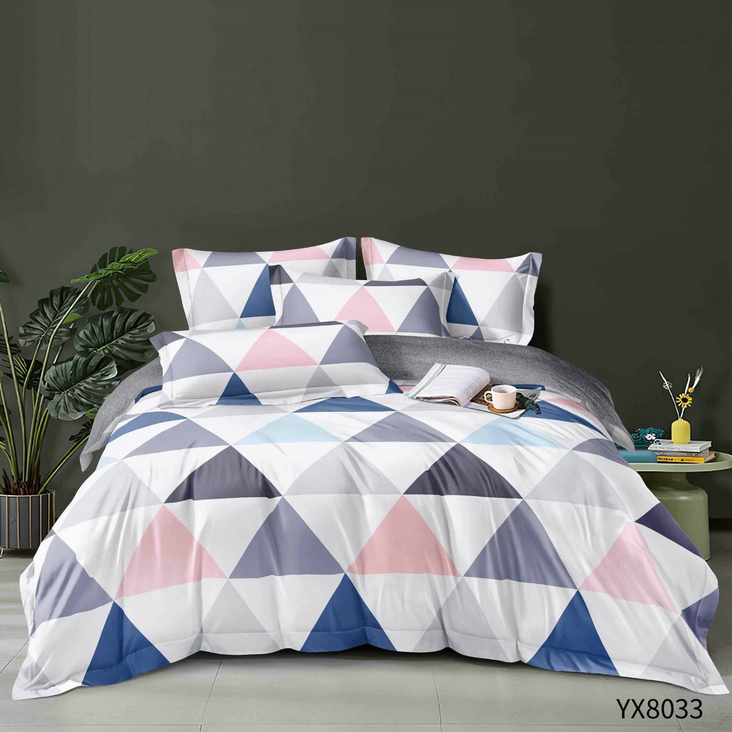 Lenjerie Finet 4 Piese 1 Persoana, cu Elastic, Triunghiuri-P8476