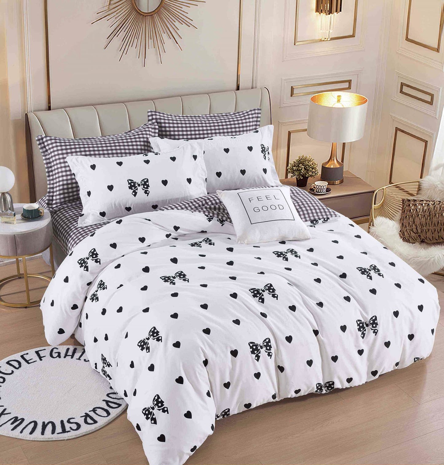 Lenjerie Finet 4 Piese 1 Persoana, Fundite/Inimioare-C7639