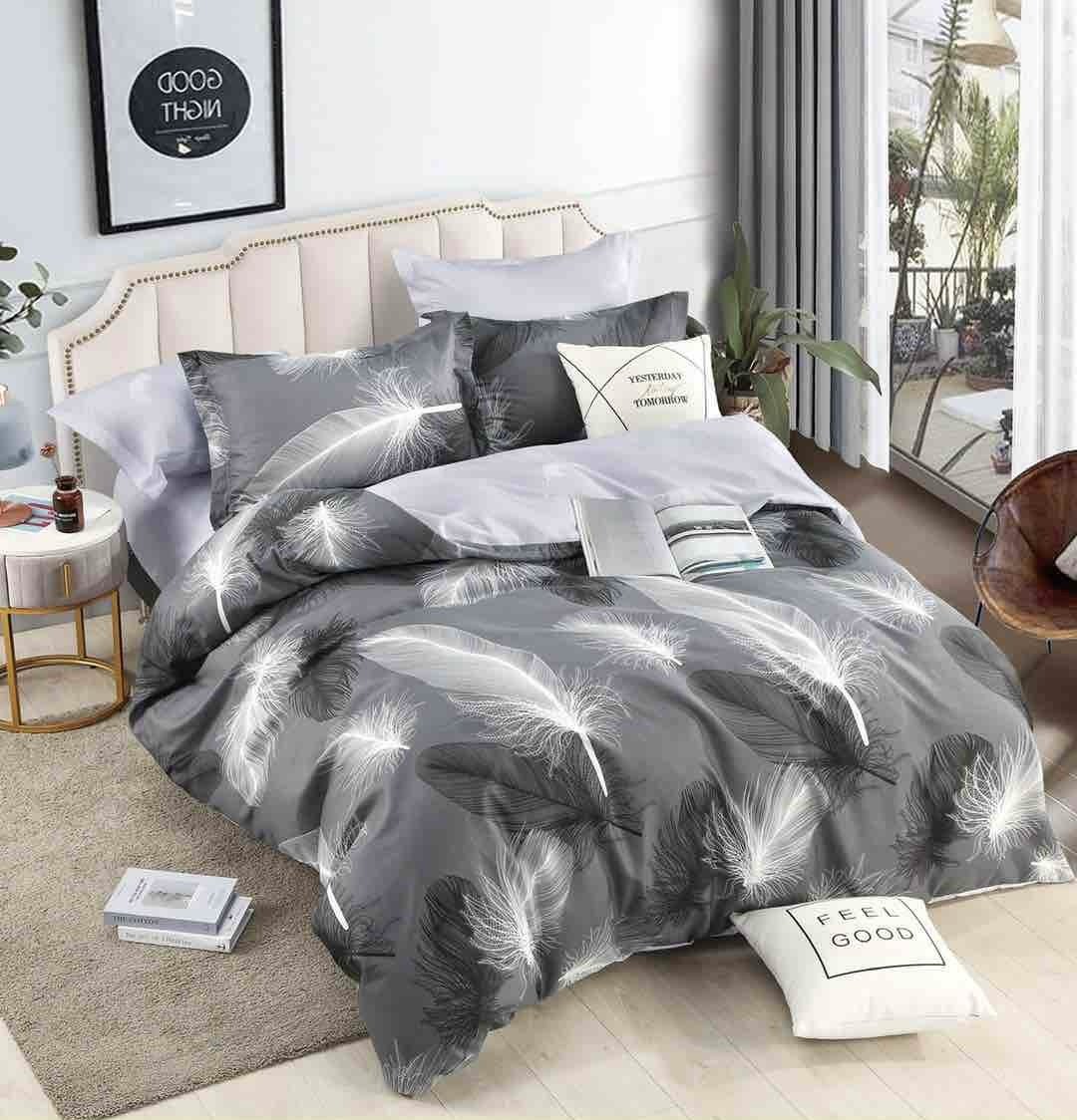 Lenjerie Finet 4 Piese 1 Persoana, Gri/Pene-C7643