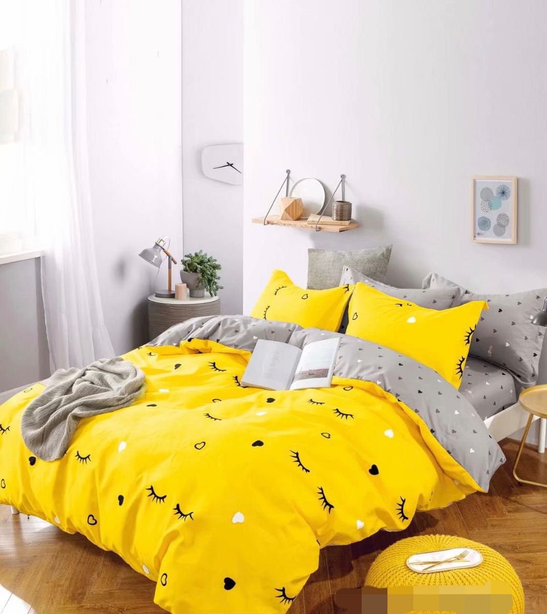 Lenjerie Finet 6 Piese cu Elastic, Galben/Gene-C3614