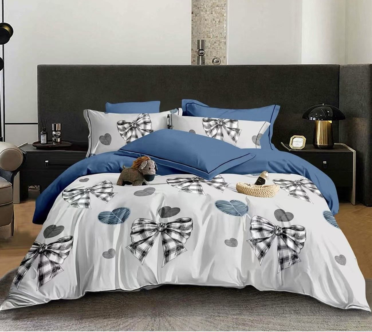 Lenjerie Pat Dublu din Finet, 6 Piese-D4898