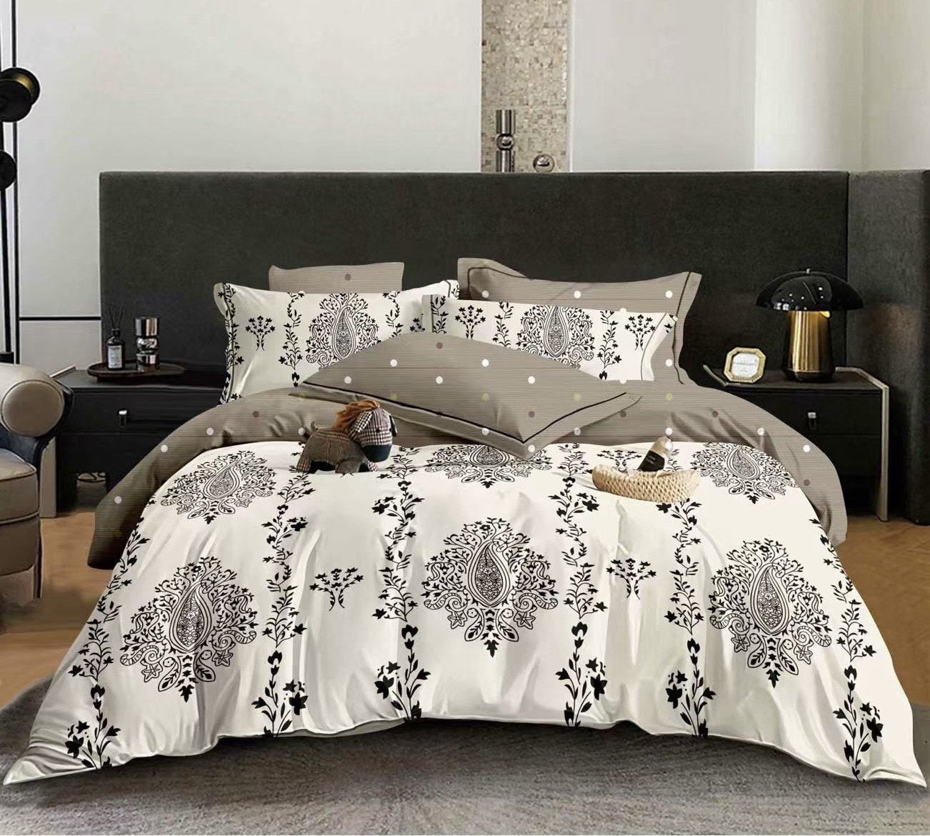 Lenjerie Pat Dublu din Finet, 6 Piese-D4899