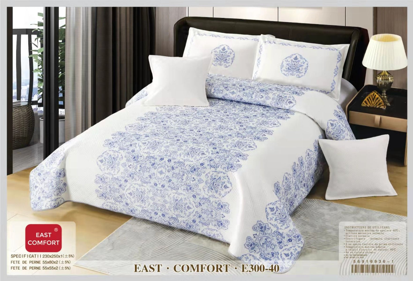 Cuvertura Matlasata din Catifea, 3D cu 5 Piese, Royal-D3448