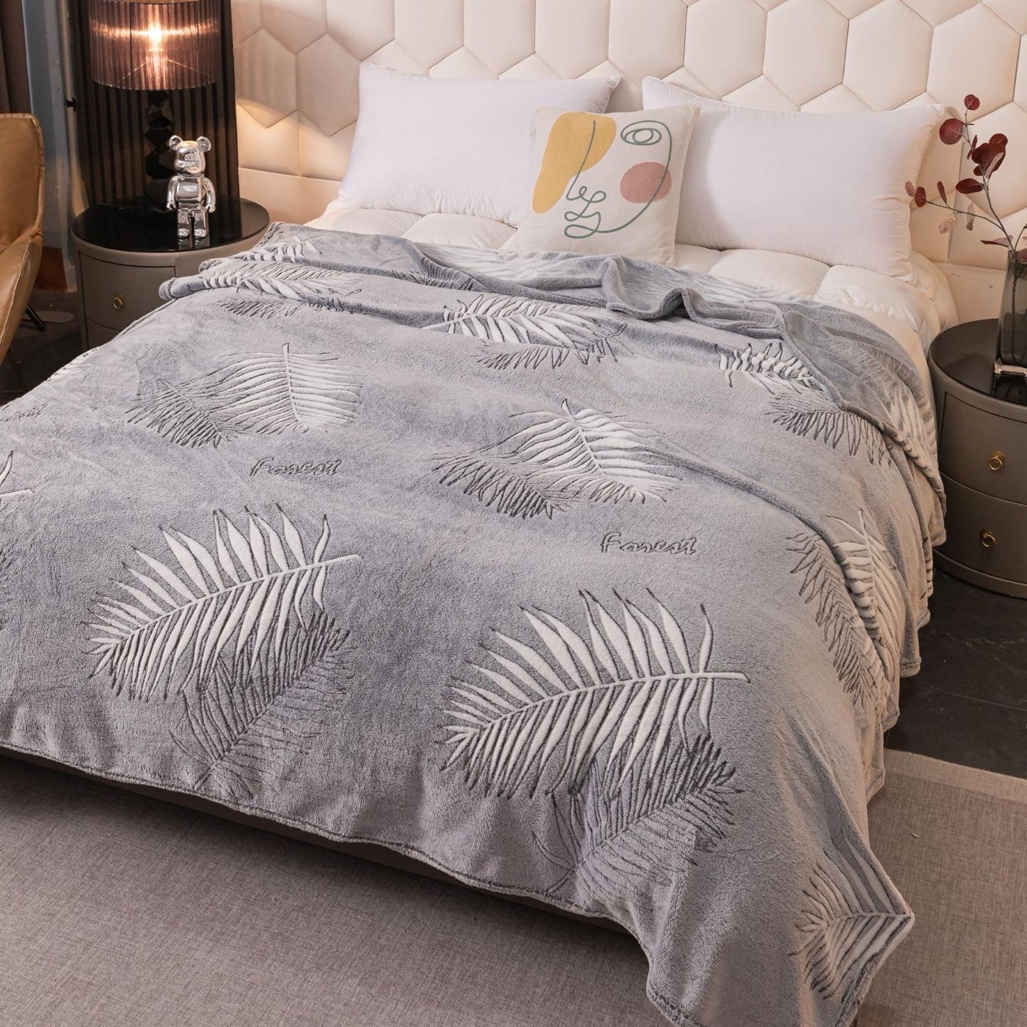 Patura Cocolino Subtire, 200x230cm, Gri/Ferigi-C7940