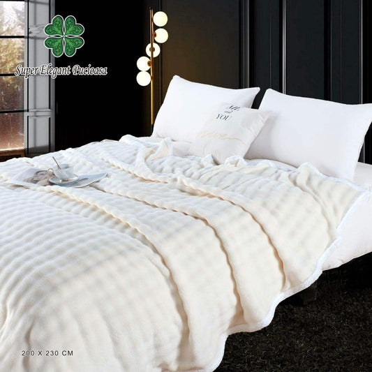 Patura Pufoasa Cocolino Premium, 200x230cm, Crem-P9129