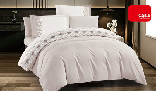 Lenjerie Luxury din Bumbac Finetat Superior, cu Broderie, 4 Piese-R11172