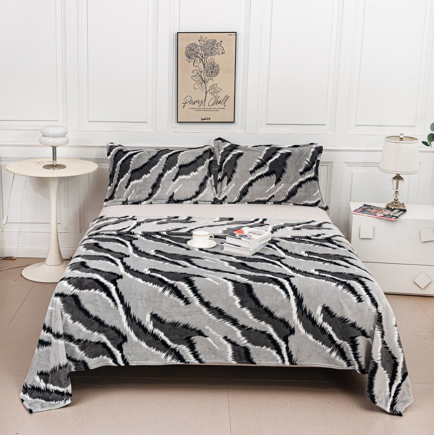 Set Patura Cocolino Moale+2 Fete de Perna 52x78cm, Valuri-A9538