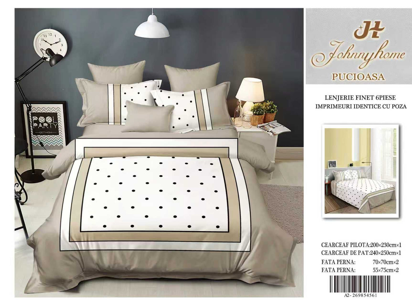 Lenjerie 5D Finet 6 Piese, Imprimeu Identic cu Poza-H9634
