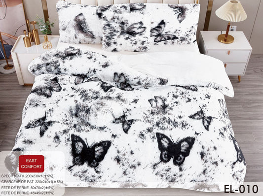 Lenjerie Cocolino Fluffy Pufoasa, 6 Piese, Fluturi-D8891