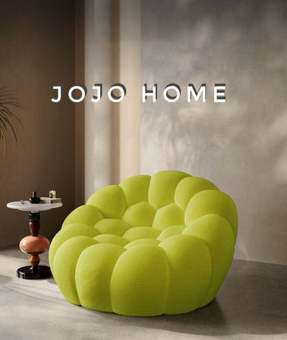 Fotoliu Premium Bubbly cu Sustinere Ergonomica HD Foam, Catifea Reiata, Lime-C9465