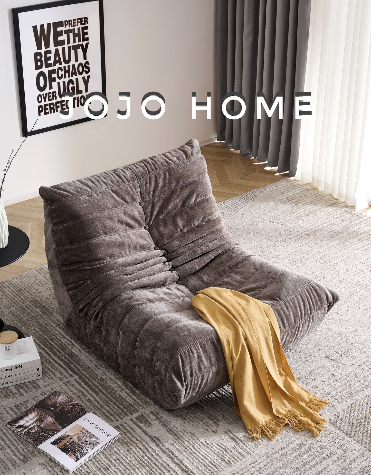 Fotoliu Premium Belluno, cu Susținere Ergonomică, Catifea, Cappucino