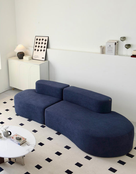 Canapea Premium Veloria, cu Susținere Ergonomică HD Foam, Catifea, Bleumarin-C9475