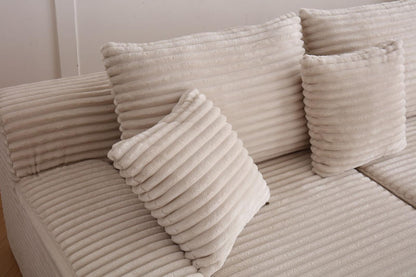 Coltar Premium Elysia, cu Susținere Ergonomică HD Foam, Catifea Reiata, Crem-C10012