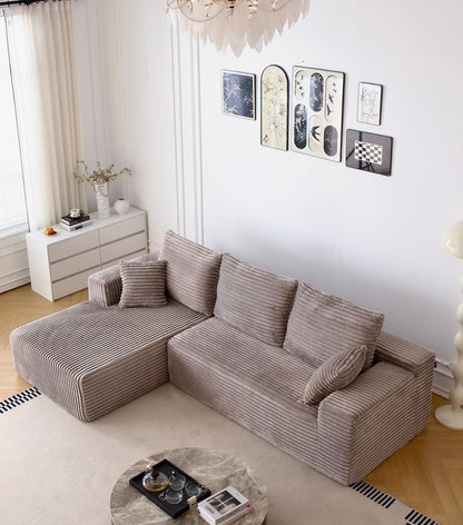 Coltar Premium Saphyra, cu Susținere Ergonomică HD Foam, Catifea Reiata, Bej-C9481