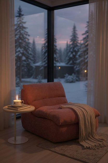 Fotoliu Premium Aveline, cu Sustinere Ergonomica HD Foam, Catifea, Roz-C10007