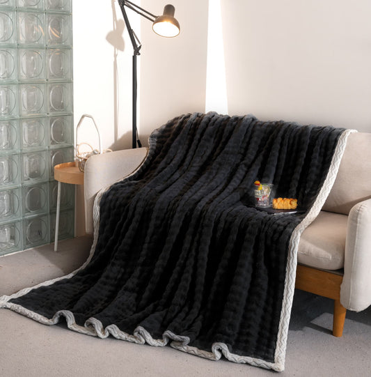 Patura Pufoasa Cocolino Premium, 200x230cm, Negru-A7751