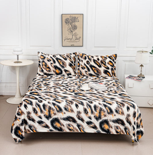 Set Patura Cocolino Moale+2 Fete de Perna 52x78cm, Animal Print-A9542