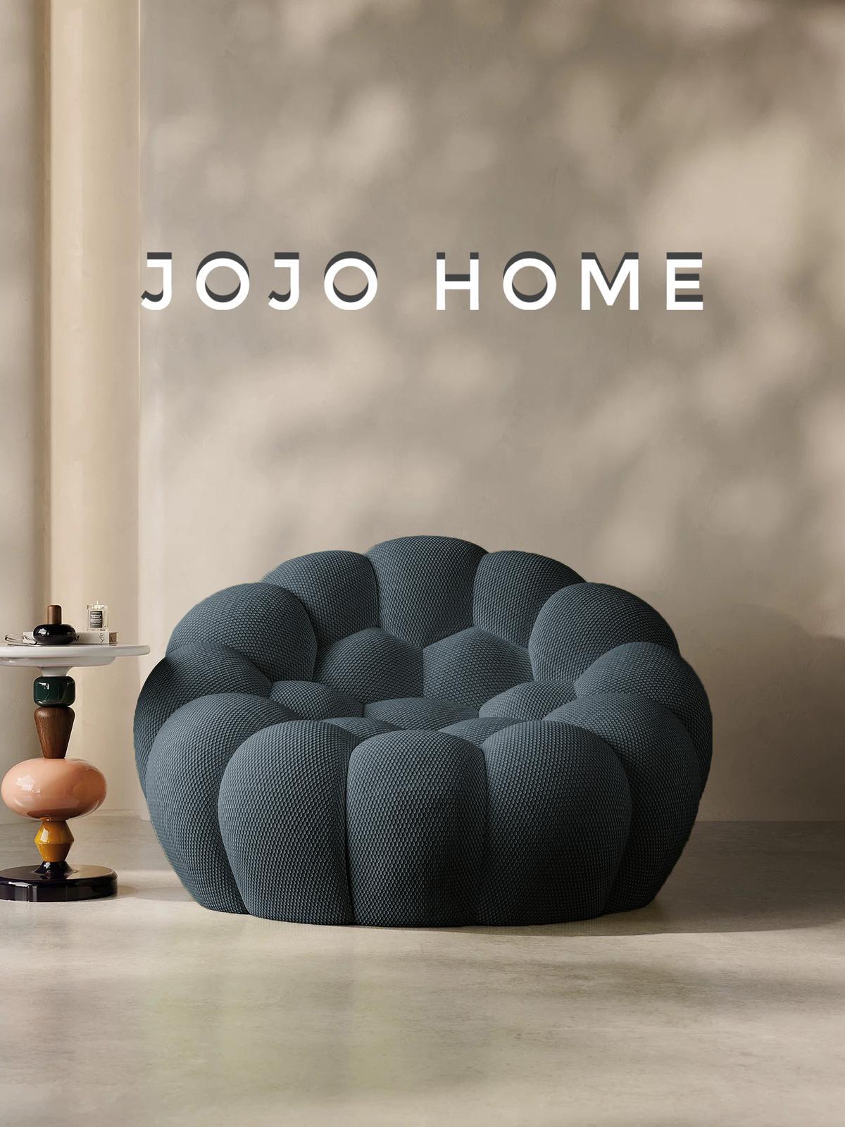 Fotoliu Premium Bubbly cu Sustinere Ergonomica HD Foam, Catifea Reiata, Gri Inchis-C9464