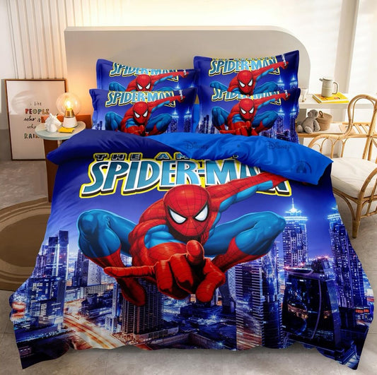 Lenjerie Pat Dublu din Finet Premium, 6 Piese, Spider-Man-H9314