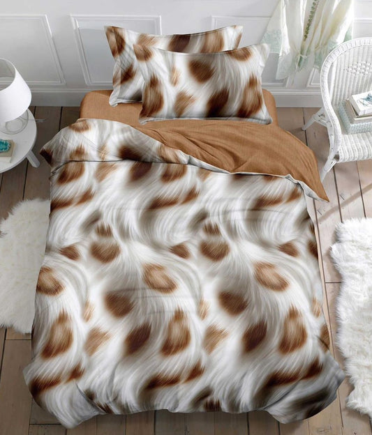 Lenjerie Finet 4 Piese 1 Persoana, cu Elastic, Animal Print-V10742