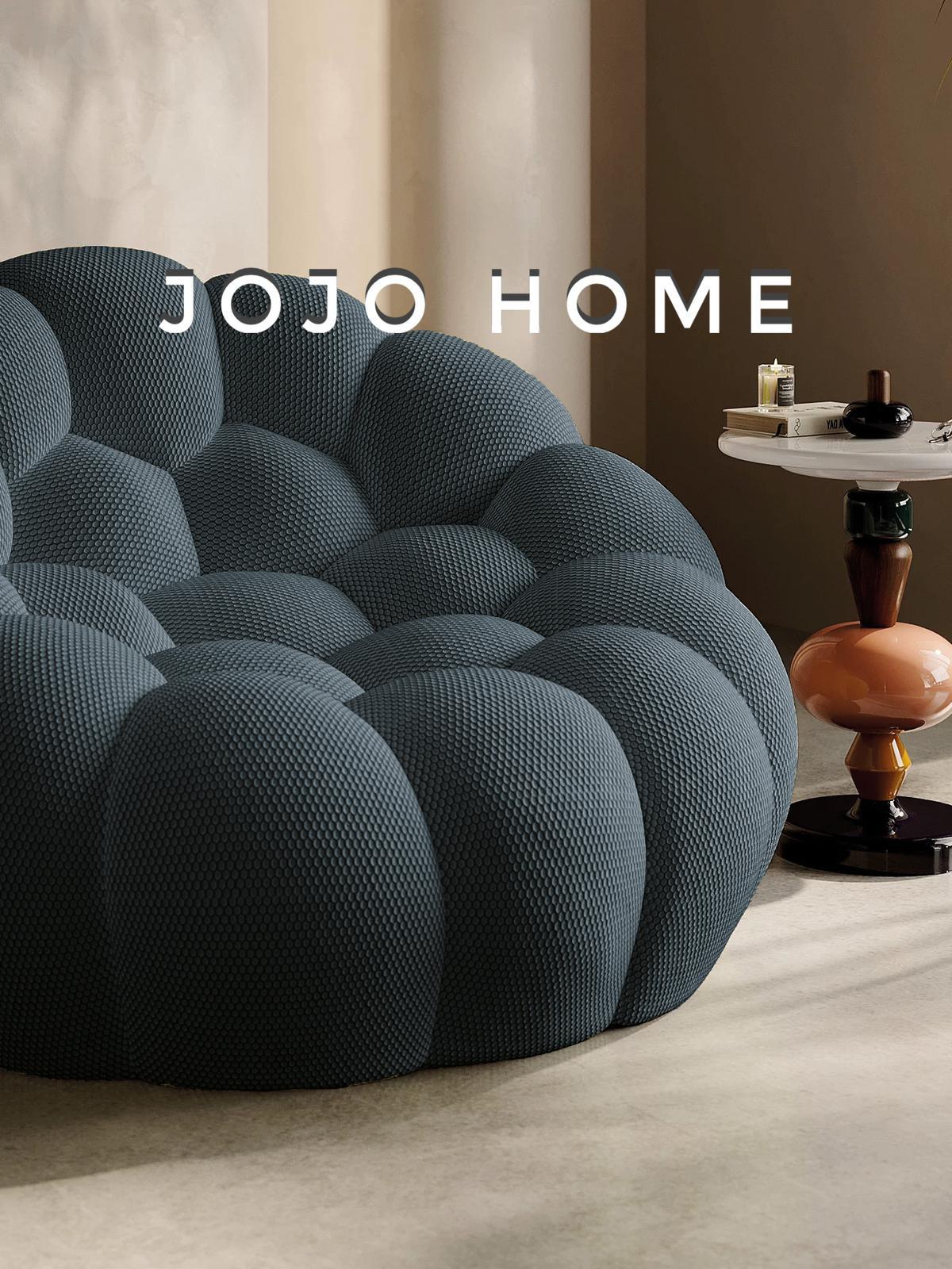 Fotoliu Premium Bubbly cu Sustinere Ergonomica HD Foam, Catifea Reiata, Gri Inchis-C9464