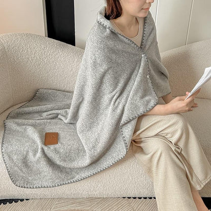 Patura Cocolino tip casmir, cu capse, utilizabilă si ca sal, 100×140 cm-C11475