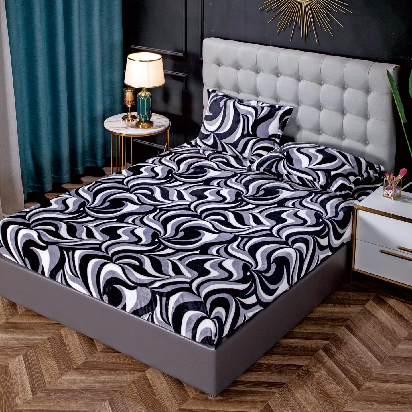 Husa Cocolino cu Elastic+2 Fete de Perna, Urban Swirl-D8619